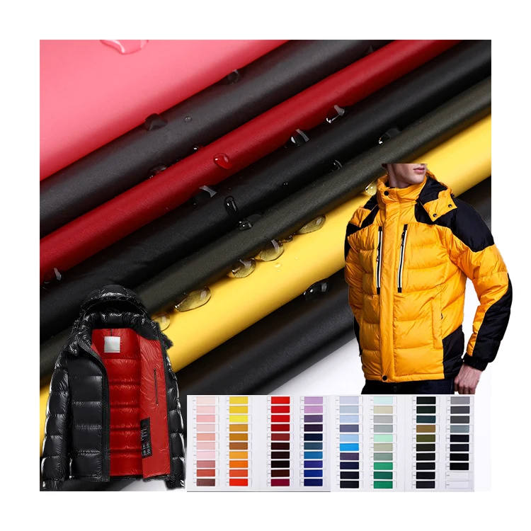 Quality assurance 100% nylon woven 20d 400t lightweight pu pvc coated printed waterproof taffeta fabric for raincoat