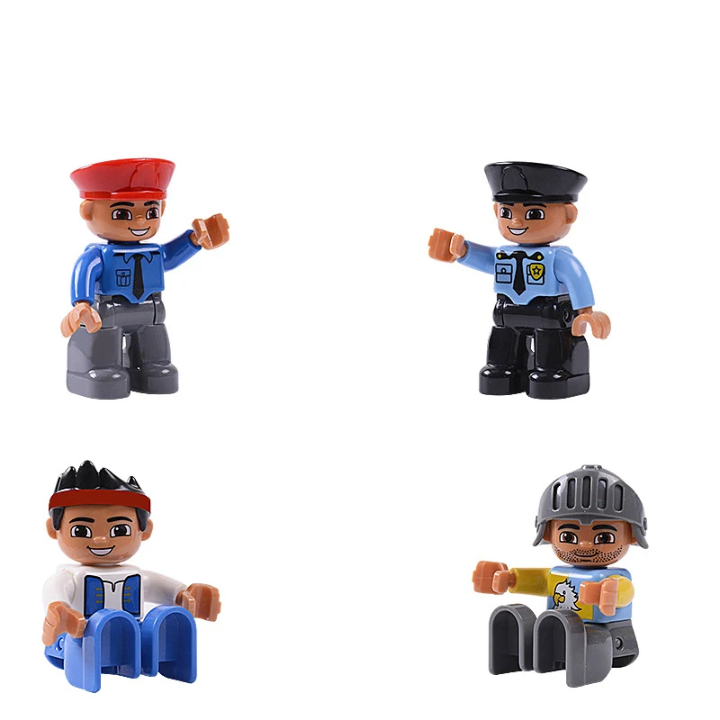  19 уникальных фигурок Duplo с изображением кирпича набор людей для изучения ролей и обязанностей блоки
