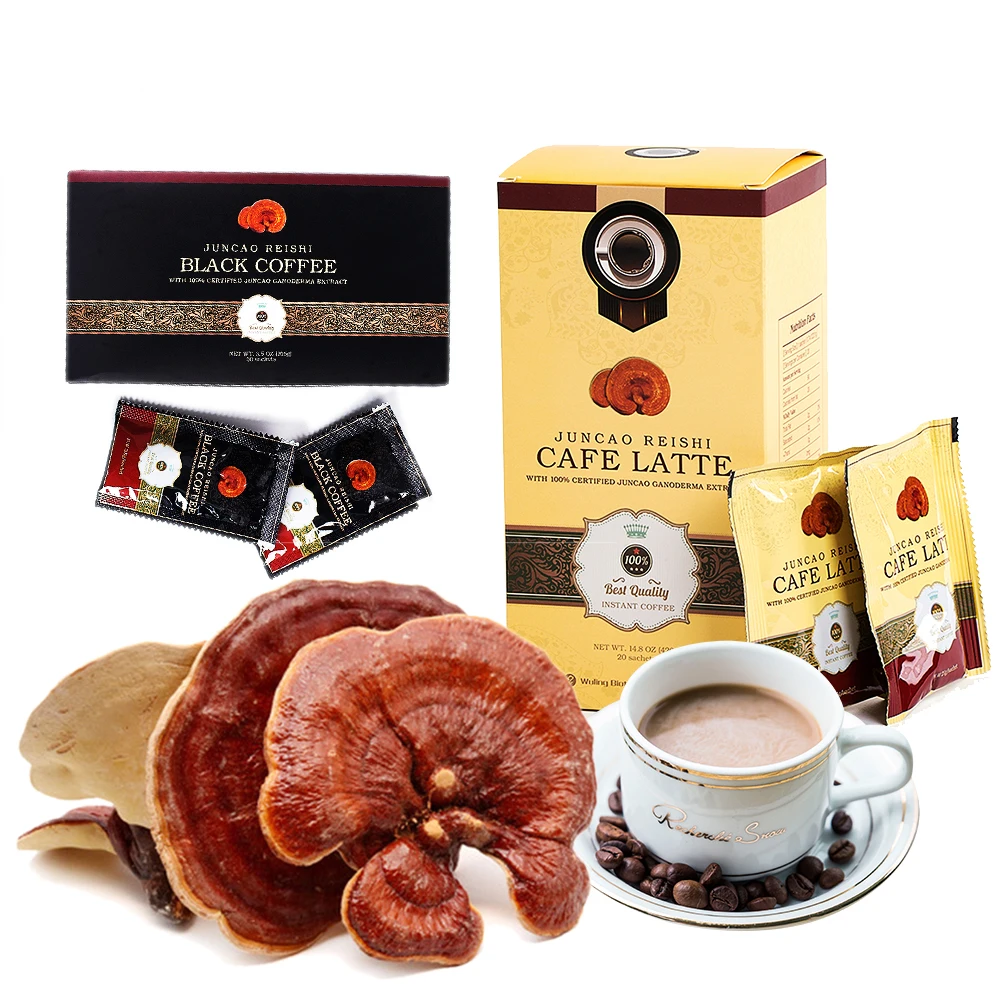 Black coffee ganoderma lucidum organic lingzhi reishi extract healthy