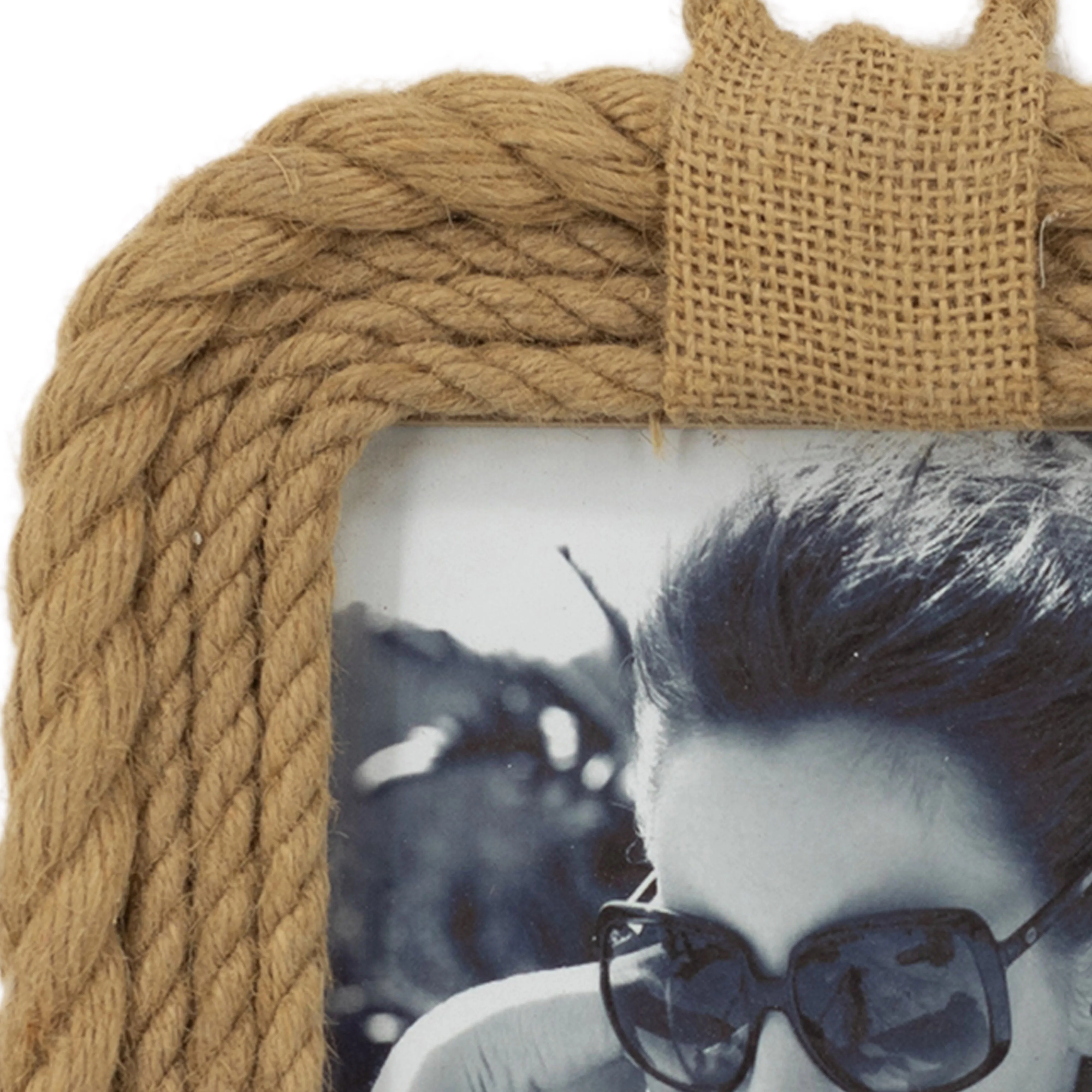 NEW Retro Simple Hemp Rope Weaving Frame Wood Photo Picture Frame Wall Art Frames 5x7