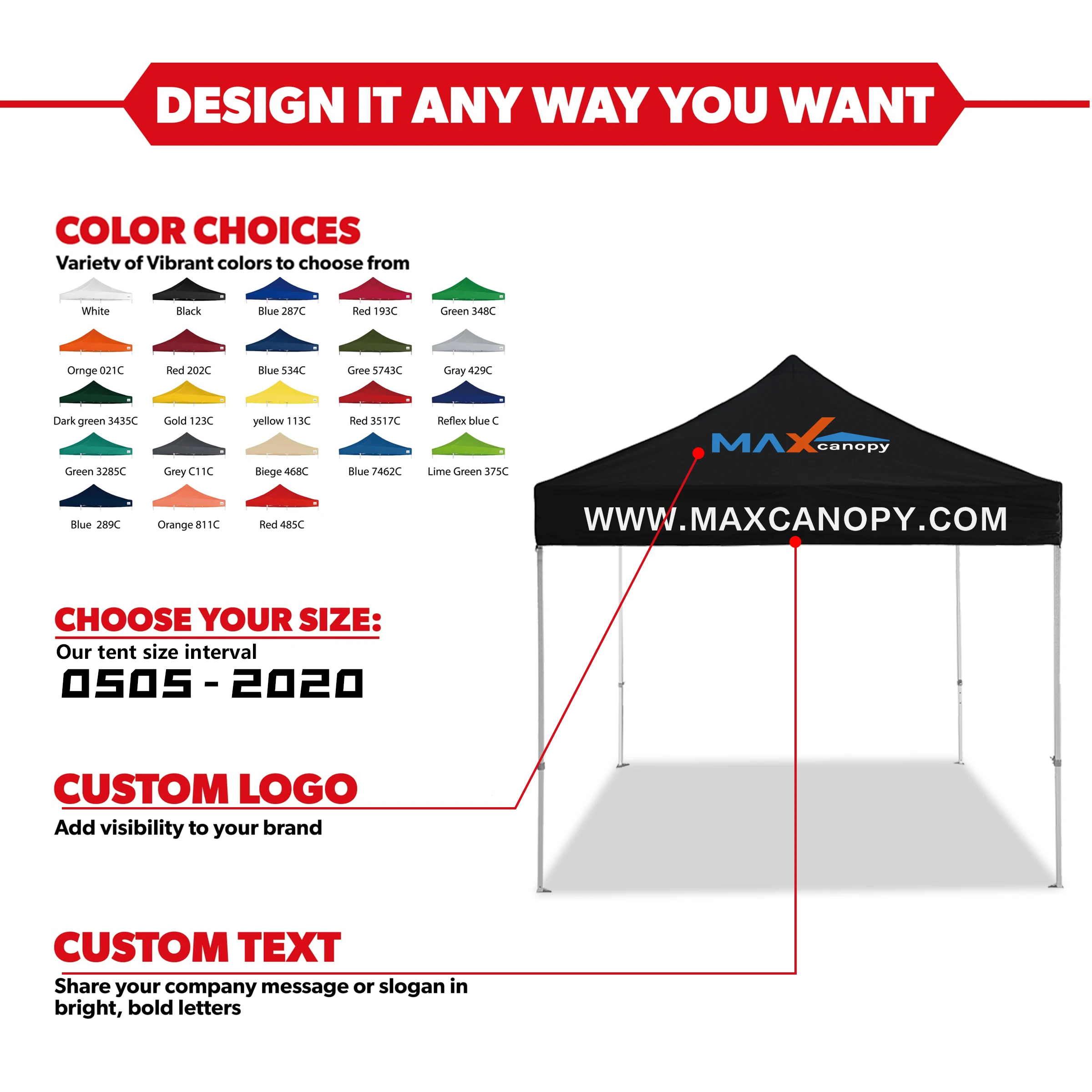 Maxcanopy Custom Fireproof UV proof Trade Show Tent Commercial Pagoda Marquee Canopy Tent for Sale 10 X 20 Feet