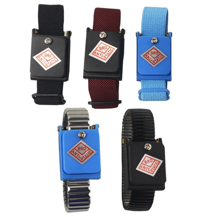 Blue Industrial Elastic Cleanroom Wireless ESD Anti Static Wrist Strap