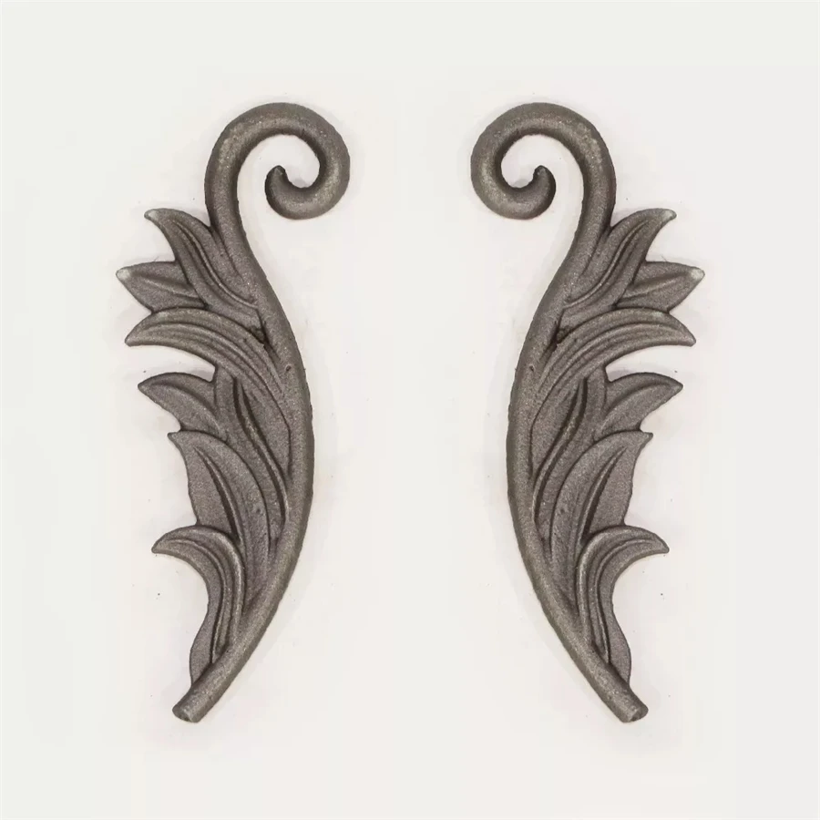 China factory iron main gate design cast steel wrought iron flowers and leaves for gate