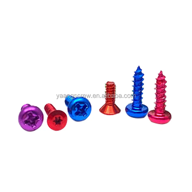 M4 Hex Socket Countersunk Head Flat Head Screw / Bolts Anodized Aluminum Alloy 4mm Metric For Bicycle