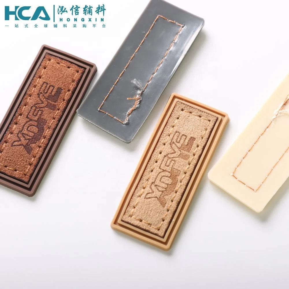 Washable Leather Label Sew On PVC Rubber Patch Custom Logo Silicone Patches for Bag Hat