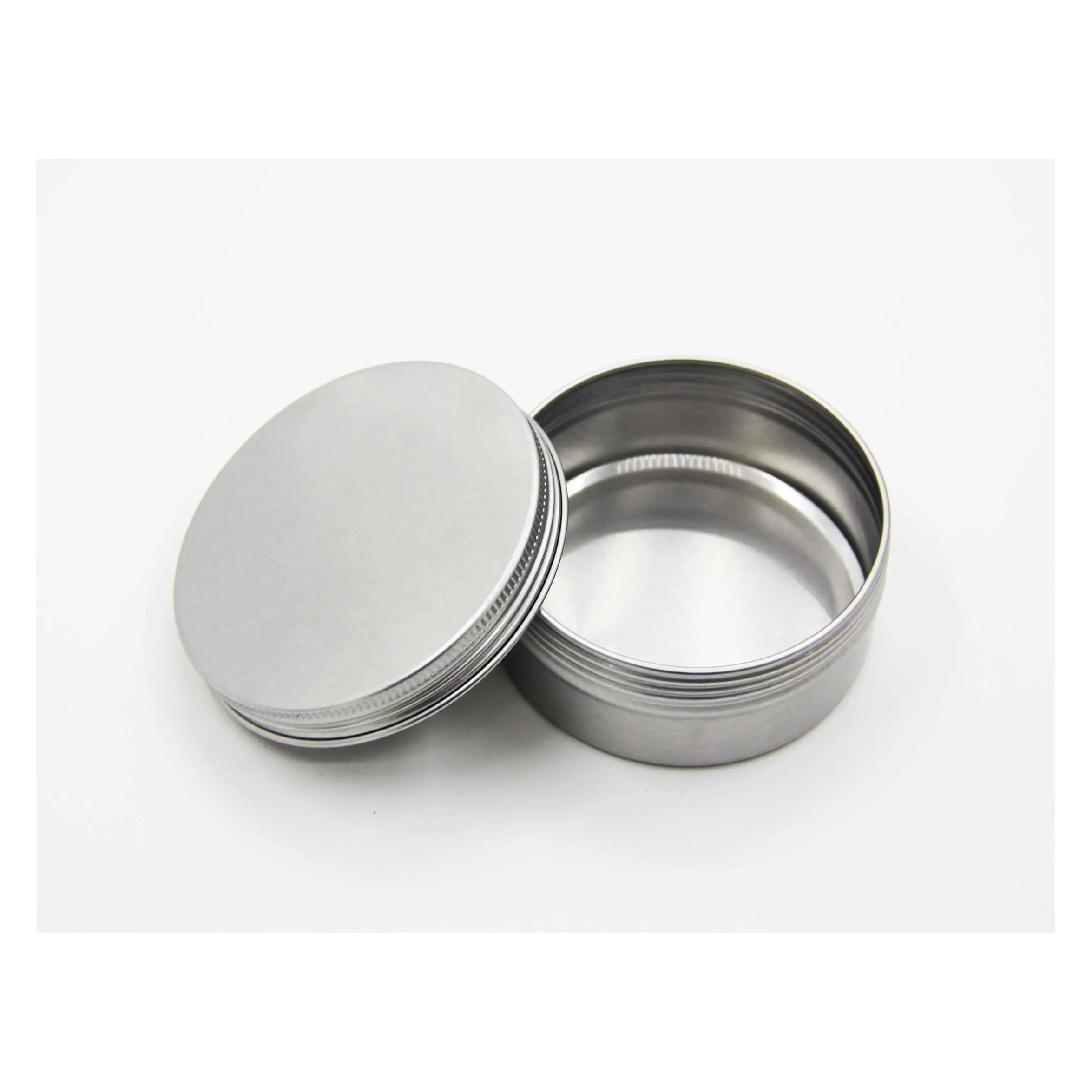 
Wholesale China Metal Tins Cosmetic Flat Aluminum Metal Tins Cans with Screw Lid 