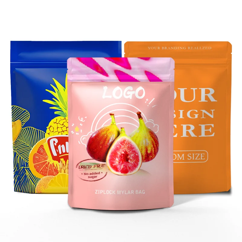 Factory Price Custom Aluminum Foil Food Packaging Plastic Bag Doypack Stand Up Pouches Mylar Bags