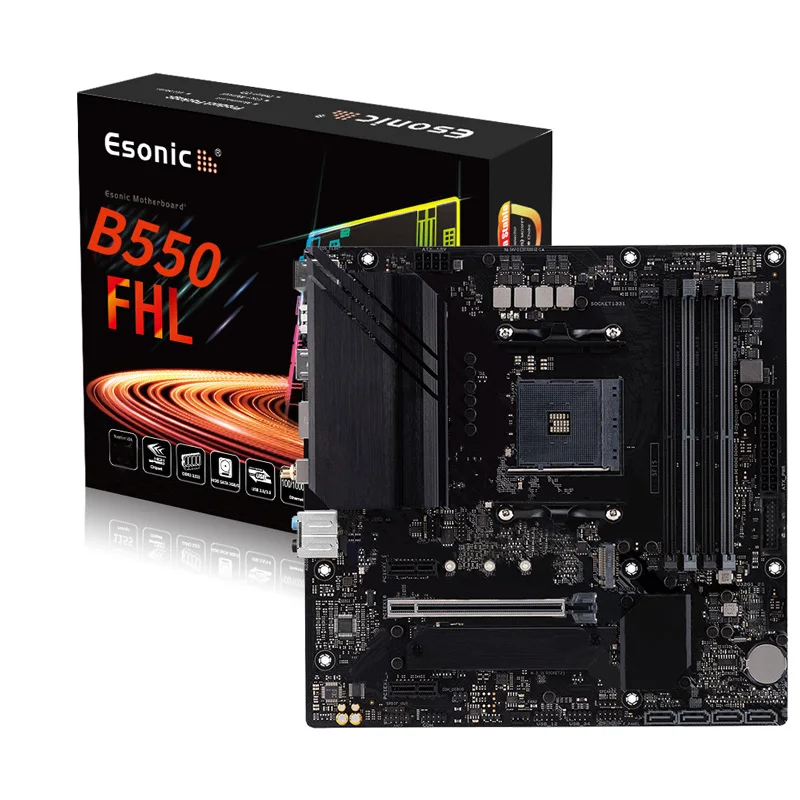 Esonic B550 Motherboard Computer pc  ATX mainboard Gaming DDR4 Support AMD Rizen 3000/4000/5000 CPU