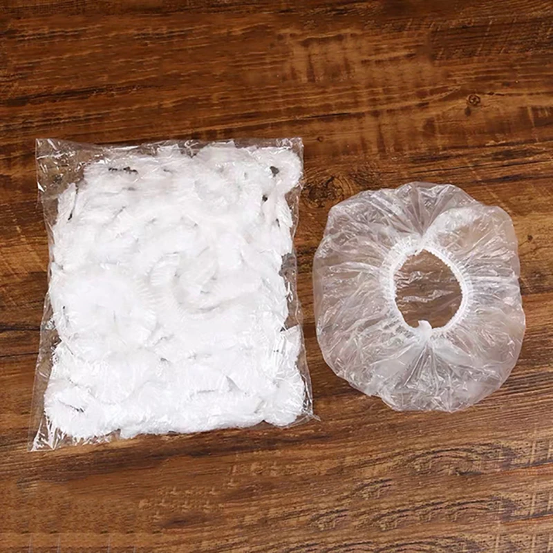 Spa Water Proof Plastic Shower Cap Bonnet Packaging Disposable Custom