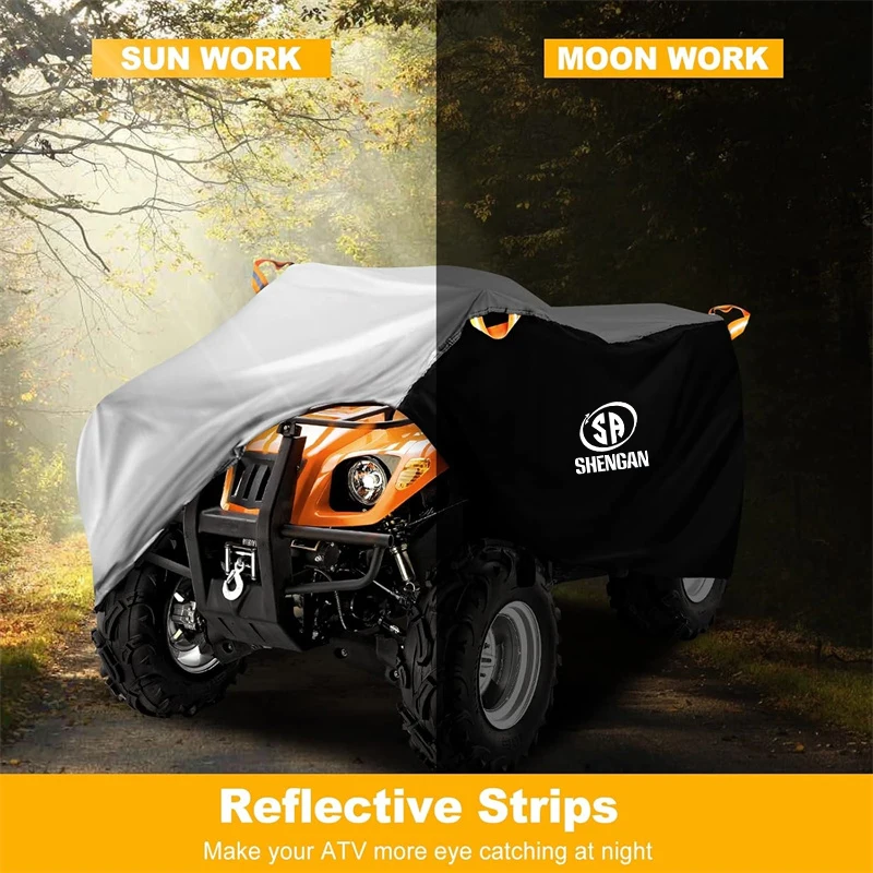 All Weather UV Protection Outdoor Heavy Duty Quad Waterproof Tear-Resistant ATV Cover 4 Wheeler Covers for Polaris Sportsman