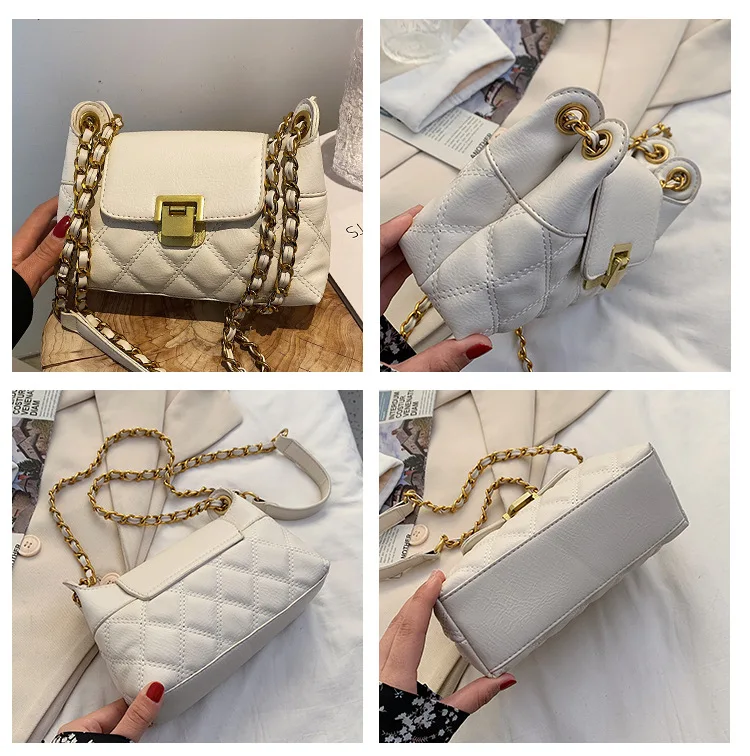 Amazon trending products lovely Girl candy color shoulder women mini chain crossbody messenger bag