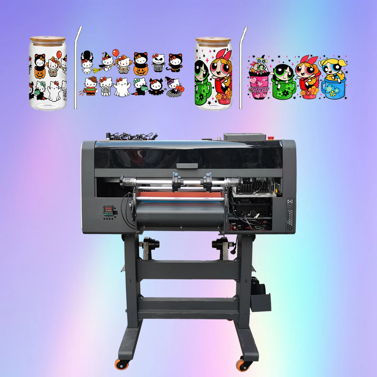 A3 UV DTF Printer Easy-to-Operate Leather Sticker Retail Tube Printer with Motor Gear LED Core Components for A1 Print Dimension