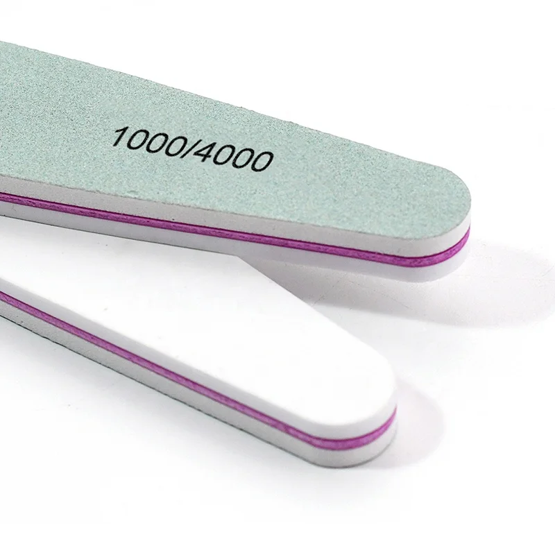Профессиональная пилка для ногтей моющаяся двухсторонняя 1000/4000 пилка для полировки ногтей