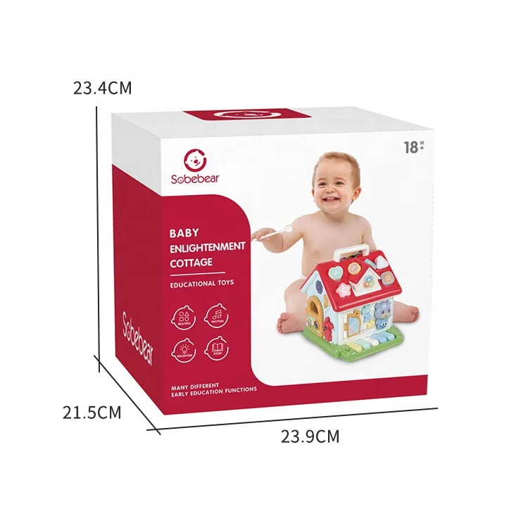 Infant Education Puzzle House Knock Piano Keyboard Electronic Organ Music Musical Instrument Toys For Kids