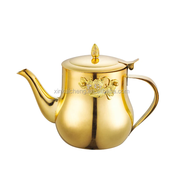High Quality Arab Stainless Steel Teapot with Side Handle Factory Direct Sale for Restaurant Use Tea Kettle for Water & Tea Sets