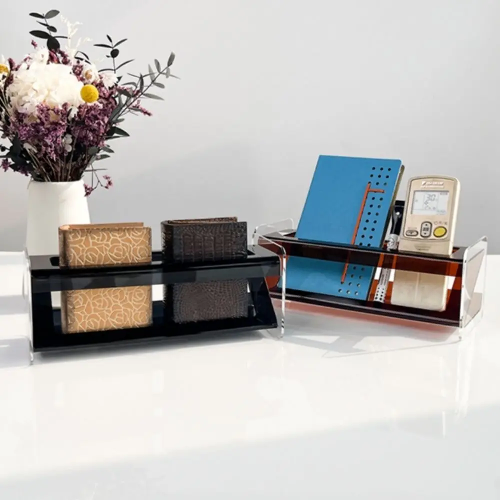 Acrylic Remote Control Storage Box Creative Display Stand for Magazine Book Decoration Panel for Bathroom and Wardrobe