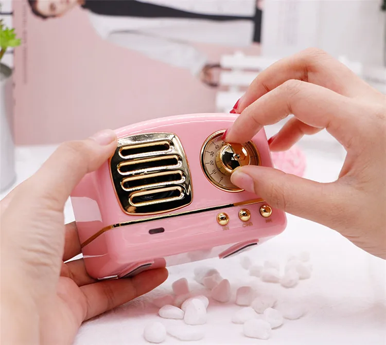 Music Mini High End Quality Vintage Loud Smart Cooler Box Radio Fm Usb Speaker Wireless Portable With Fm Radio Usb