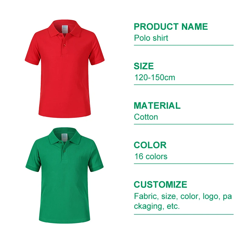 Custom Wholesale Primary School Uniform Designs Summer Printing White Blank Short Sleeve Polo Shirts For Kids