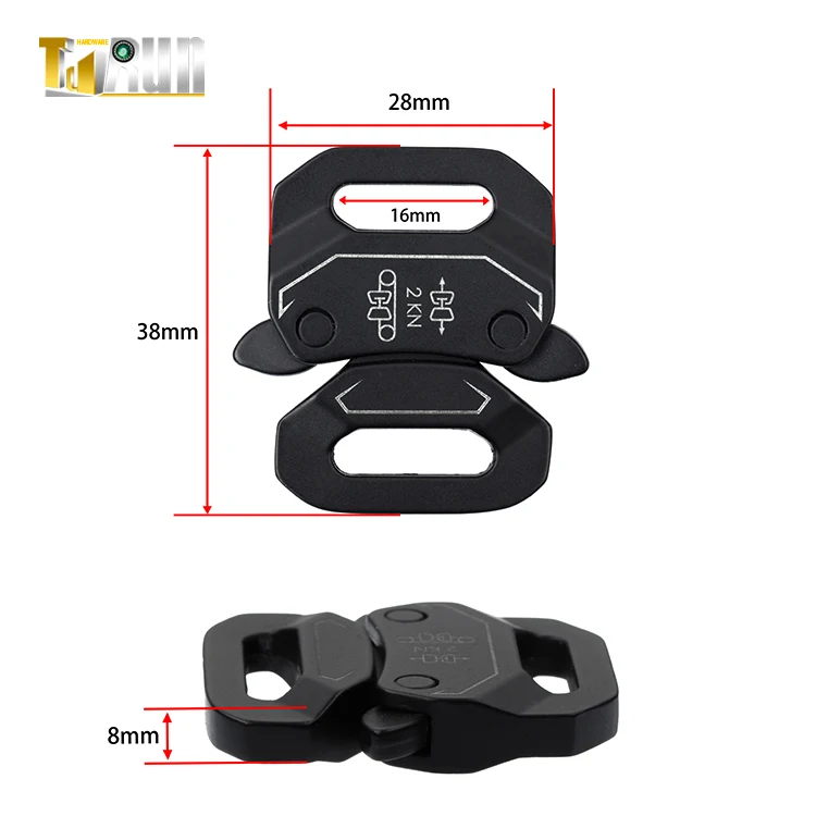 Tactical buckle quick release metal buckle backpacks accessories dog collar fashion hanging chain belt buckle