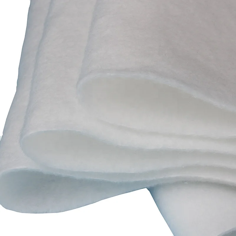 
220gsm 2mm thickness white polyester soft felt needle punched nonwoven fabric 