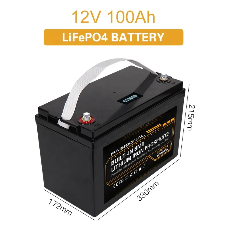 Battery 12v 100Ah Lithium Iron Phosphate Battery Pack Substitute Lead Acid Battery Waterproof for Energy Storage Golf Cart RV