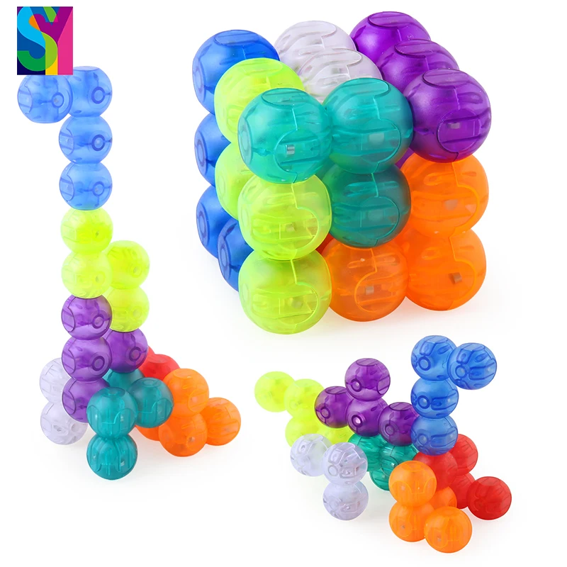 SY Colorful Initiation Magic Cube Building Blocks DIY Style Early Education Toy for Kids