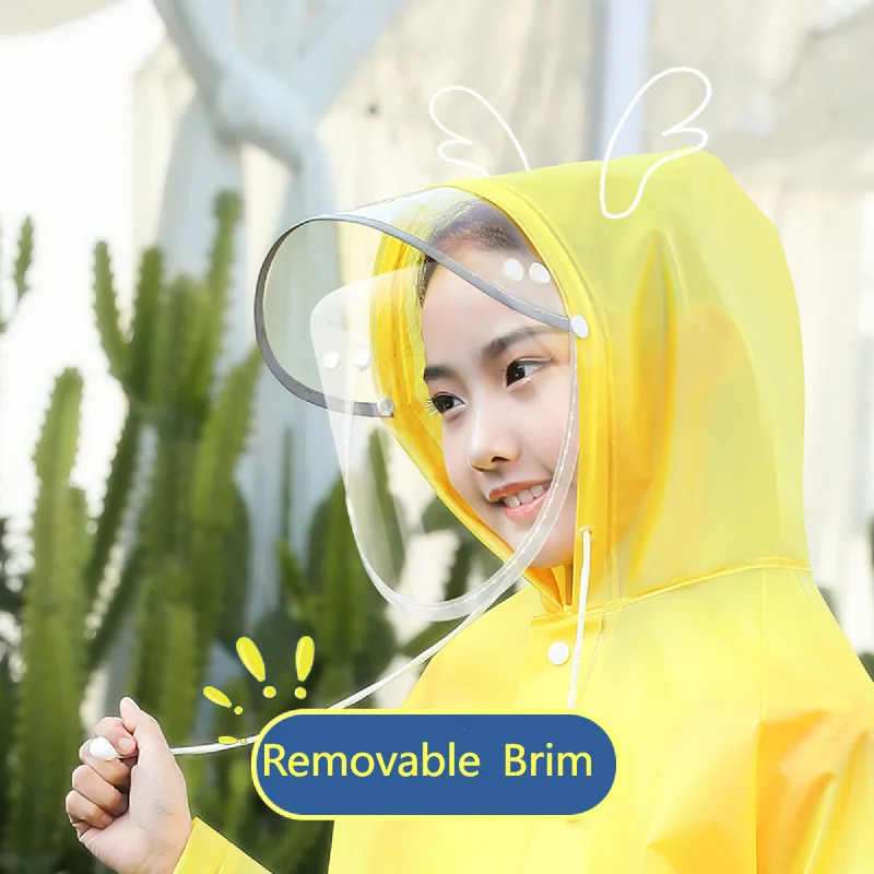Sunday  Student Raincoats for Big Children Thickening Suits Ponchos Plastic Waterproof