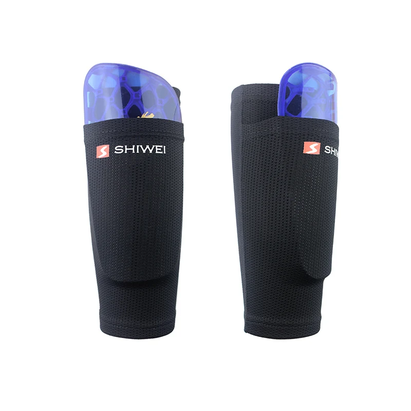 6002-1#Soccer Shin Guard Sock Football Compression Calf Sleeves with Pocket Can Holding Shin Pads