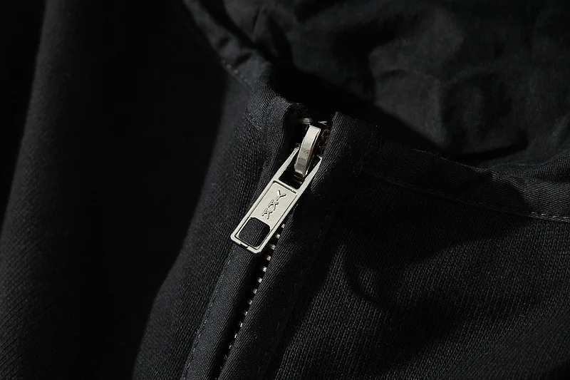 High Street Mens Ninja Hoodies Custom Logo Acid Wash Zip Up Blank Oversized Hoodie