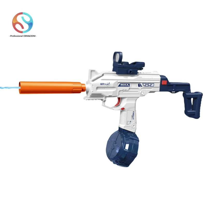 Uzi Long Sword Electric Water Gun  High Capacity Water Squirt Guns 57.5 CM Automatic Squirt Toy Gun for Kids