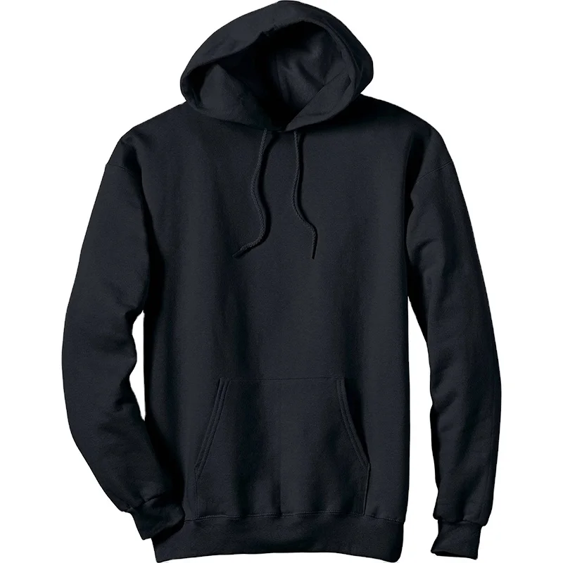 
Mens promotional cotton fleece pullover with kangaroo pocket 