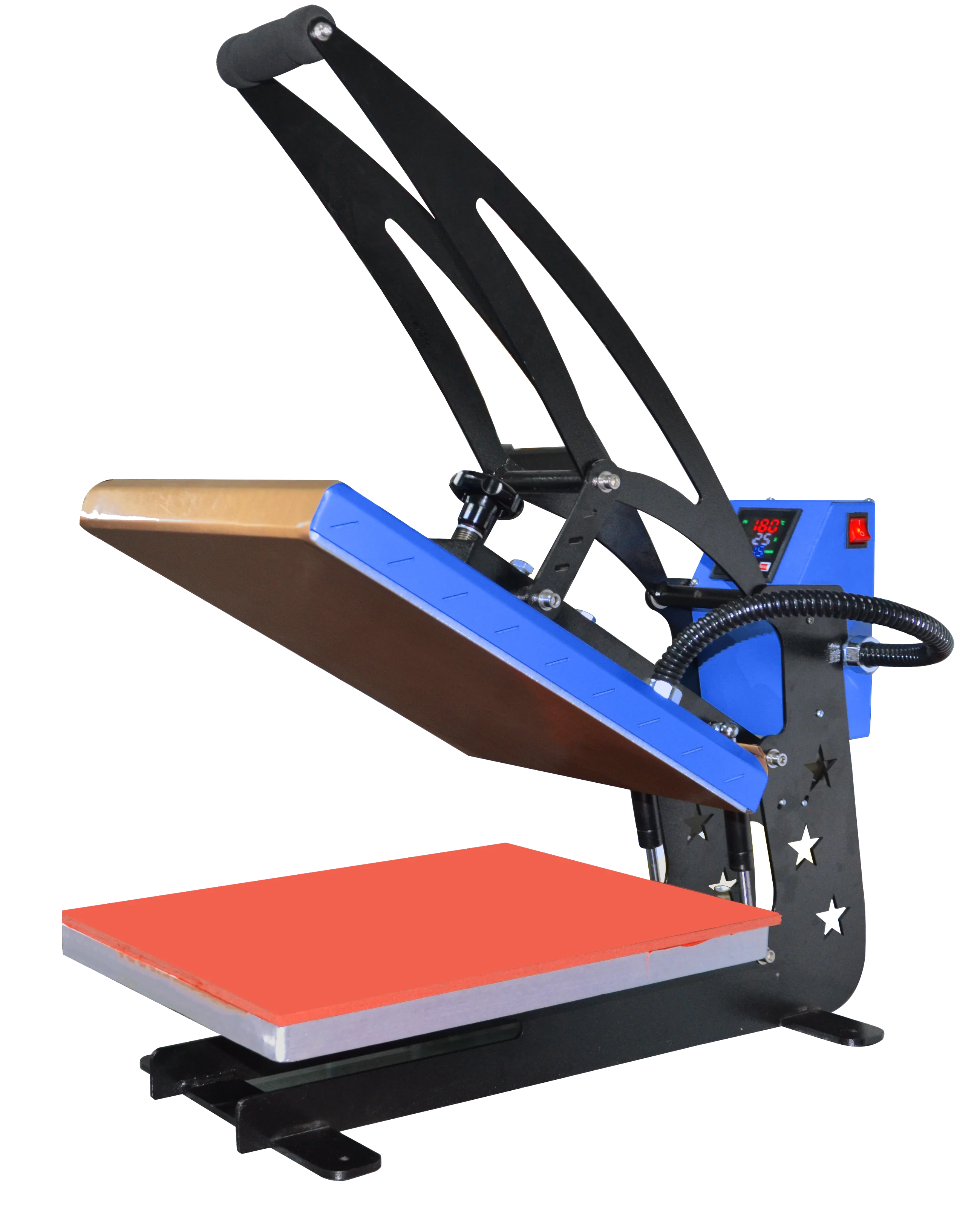 Single Station Manual High Pressure Heat Press Machine Flatbed Printer Fabrics Print Machine Tshirt Garment 55 Provided 1 Set PY