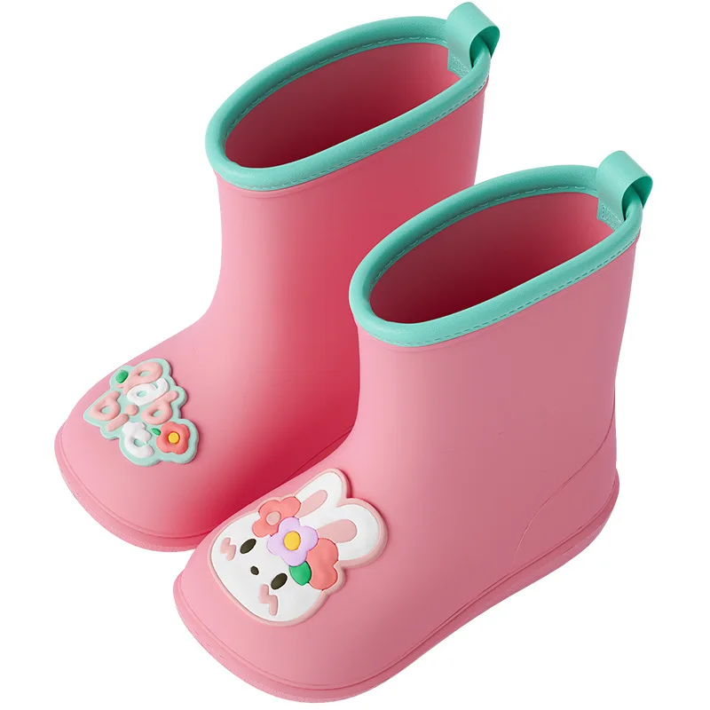 rain boot kids safety rain boots kids children waterproof boy rain shoes for girls decorative EVA stock