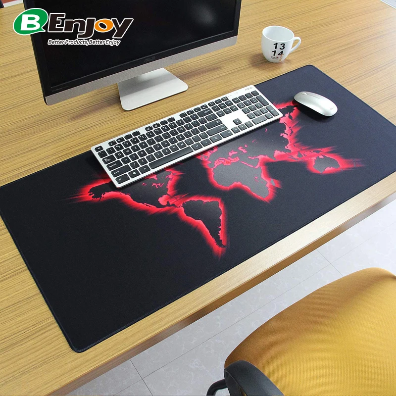 Good Quality  Eco-Friendly Rubber Black Keyboard Mouse Mat XXL Gaming Mousepad