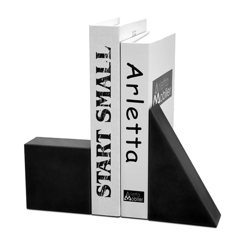 Welcome OEM/ODM customized size colour desk accessories real gray concrete cement bookend
