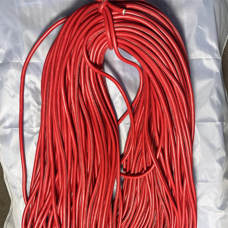 Factory Wholesale Round Sewing Outside Stitched Leather Cord