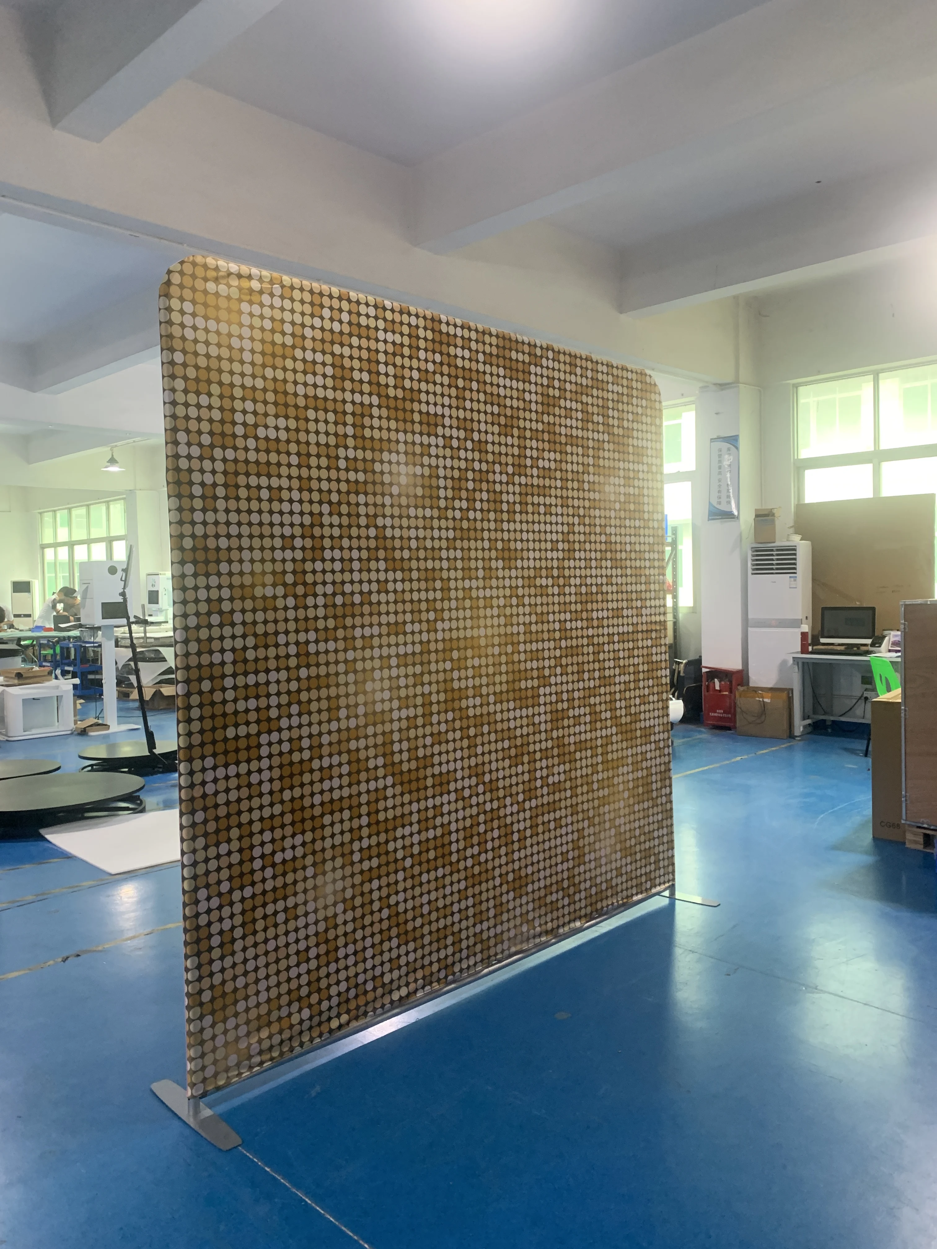 Factory price aluminum frame custom printed graphic exhibition display 8ft photo booth tension fabric display for party