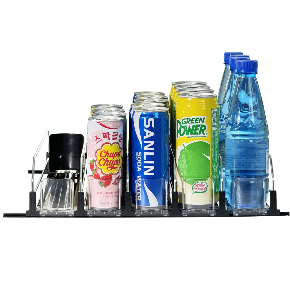 Plastic Soda Smart Dispenser Supermarket Shelf Pusher System Auto-Feed Spring Loaded Beverage Organizer For Fridge Drink Pusher