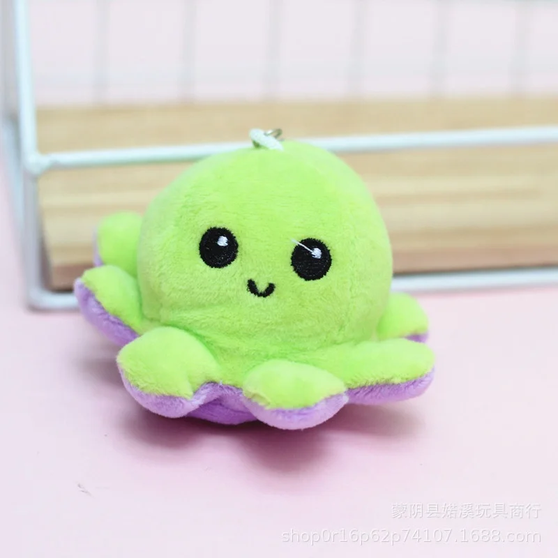 2024 Hot Selling Cute Flip Octopus Plush Doll Face Changing Octopus Key chain Pendant Backpack Hanger