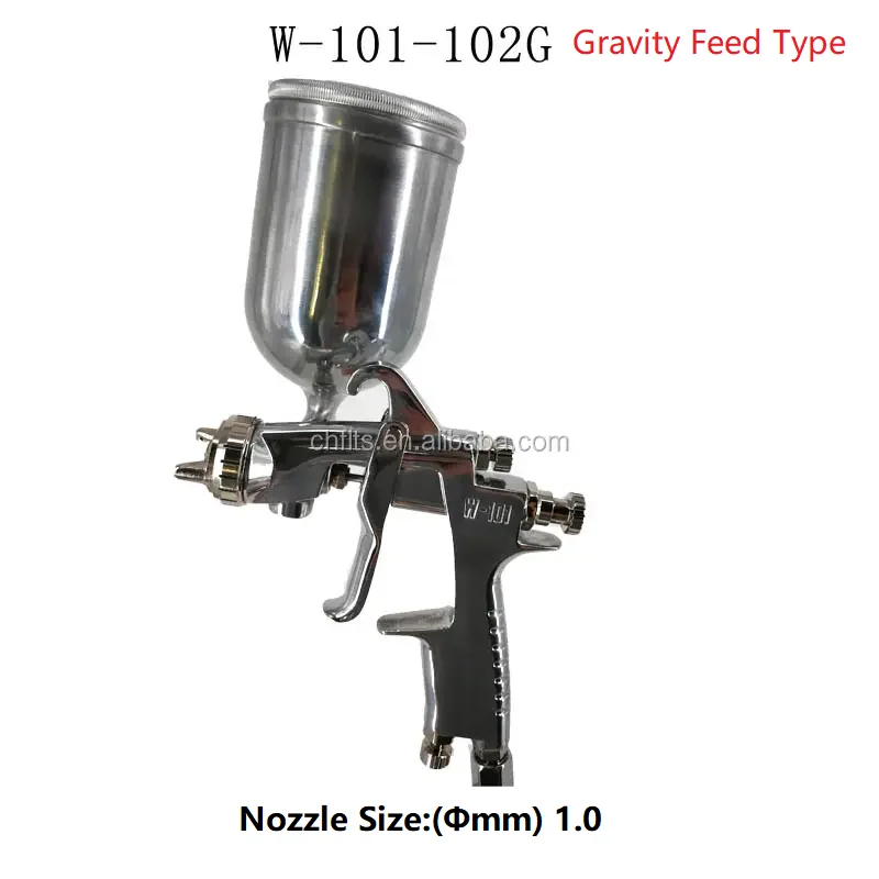 W101-G Gravity Feed Hvlp Air Spray Gun Furniture Automotive Wood Painting Gun Paint Sprayer Gun Paint Booth For Cars
