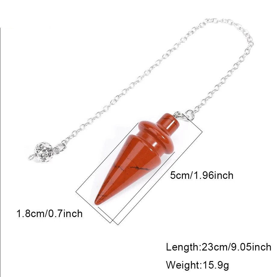 Wholesale Natural Stone Reiki Meditation Healing Clear Quartz Healing Crystals Divinatory Pendulum for Dowsing Reading PD073