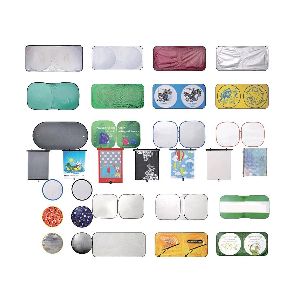 Wholesale retractable multistyle universal custom logo foldable automobile auto car windshield window sunshade for car