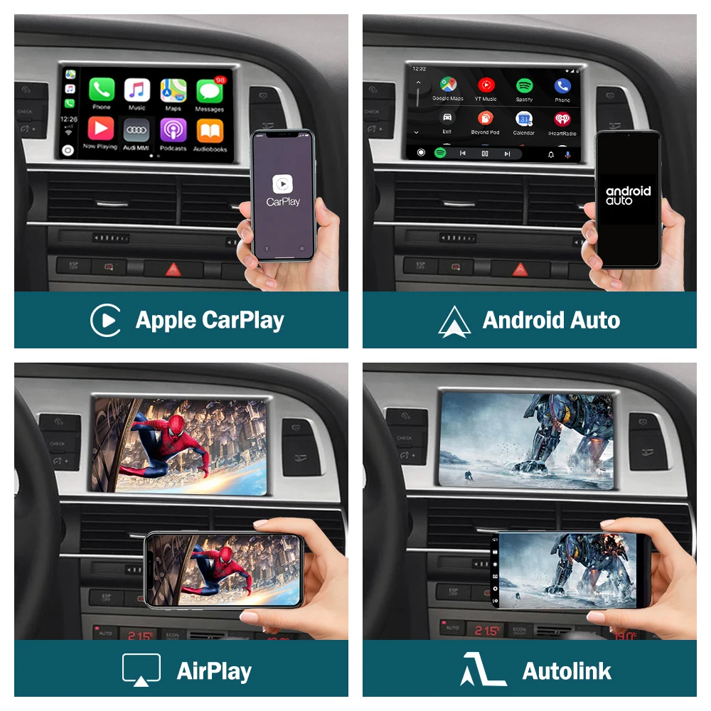 Road Top беспроводной Carplay Android Авто оригинальный автомобильный обновленный декодер без потерь CarPlay для Audi A6 A7 (2010-2011) с MMI 3G +