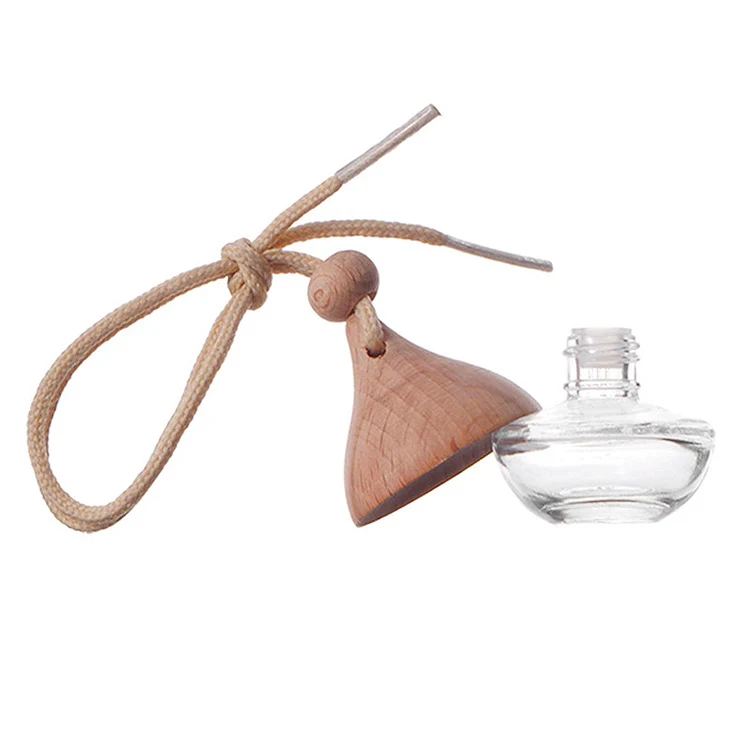 Wholesale Custom Mini Cute Glass Empty Car Hanging Perfume Diffuser Bottle
