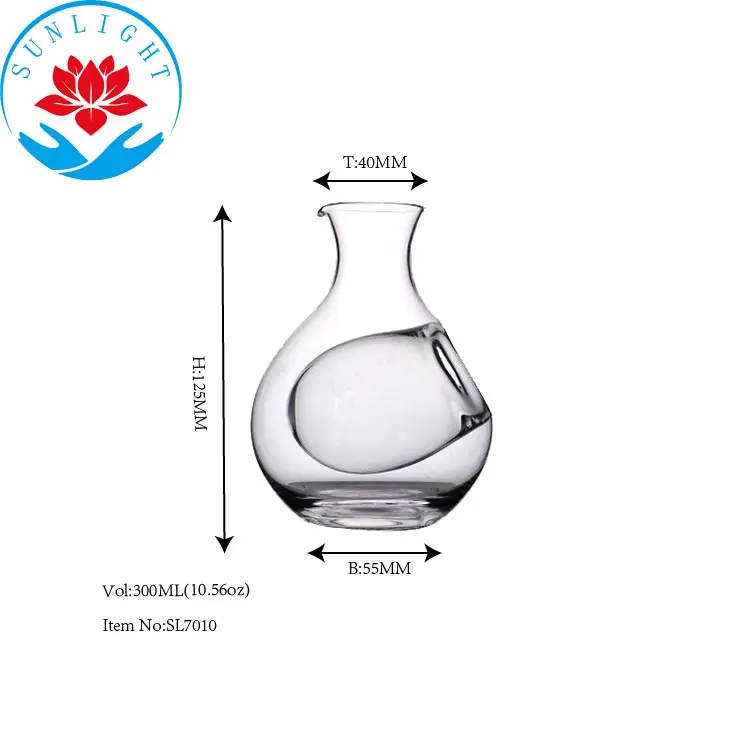 Factory wholesale  300ML 420ML high isolation double room ice glass bottle whiskey coffee sake bottle decanter