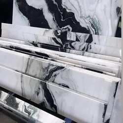 Pure natural panda white marble hotel lobby meeting room living room background wall dining table marble wall panels