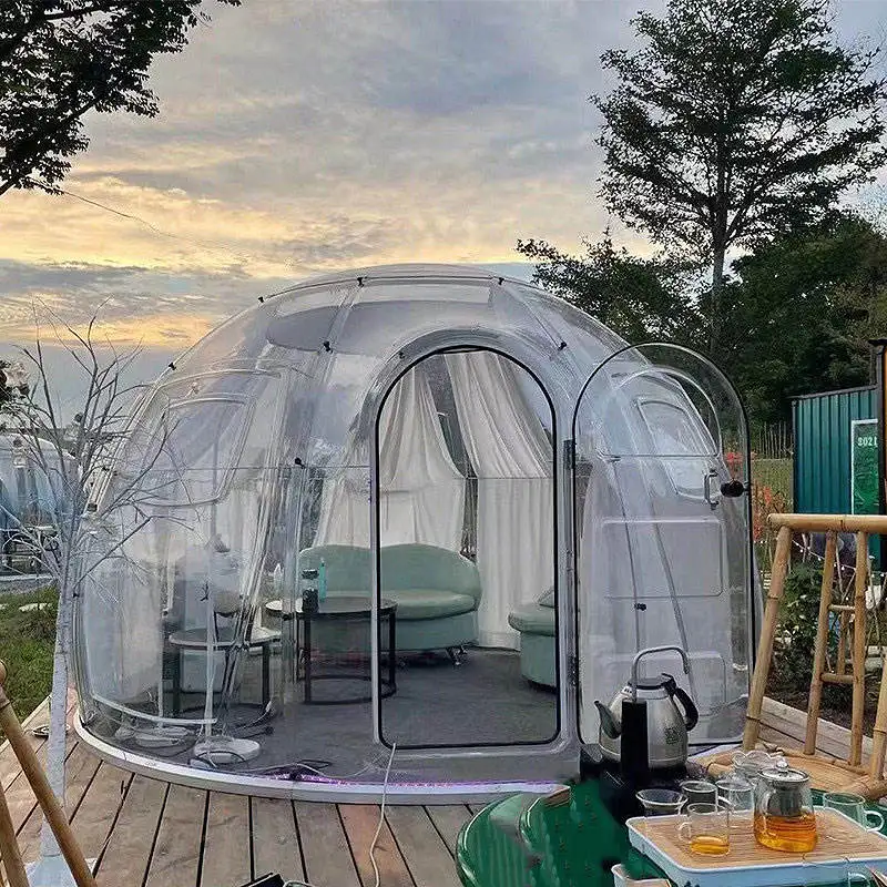 outdoor Glass Polycarbonate Dome House Glamping For Winter China Designs Bubble Dome Room