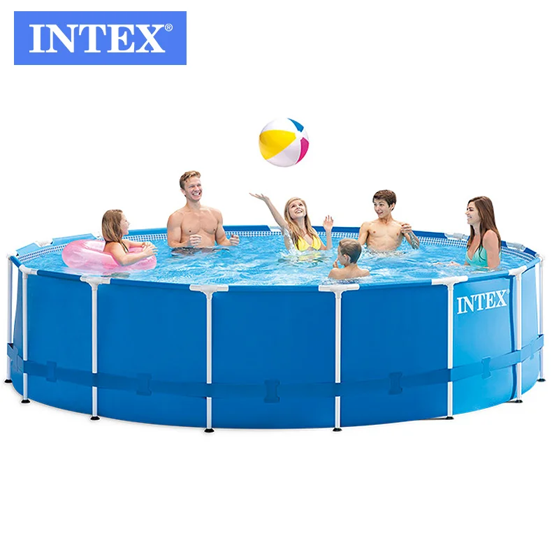 INTEX 28242 New Design Metal Frame Pool Set Garden adult Pool Swimming Outdoor  Large Above Ground Round Swimming Pool