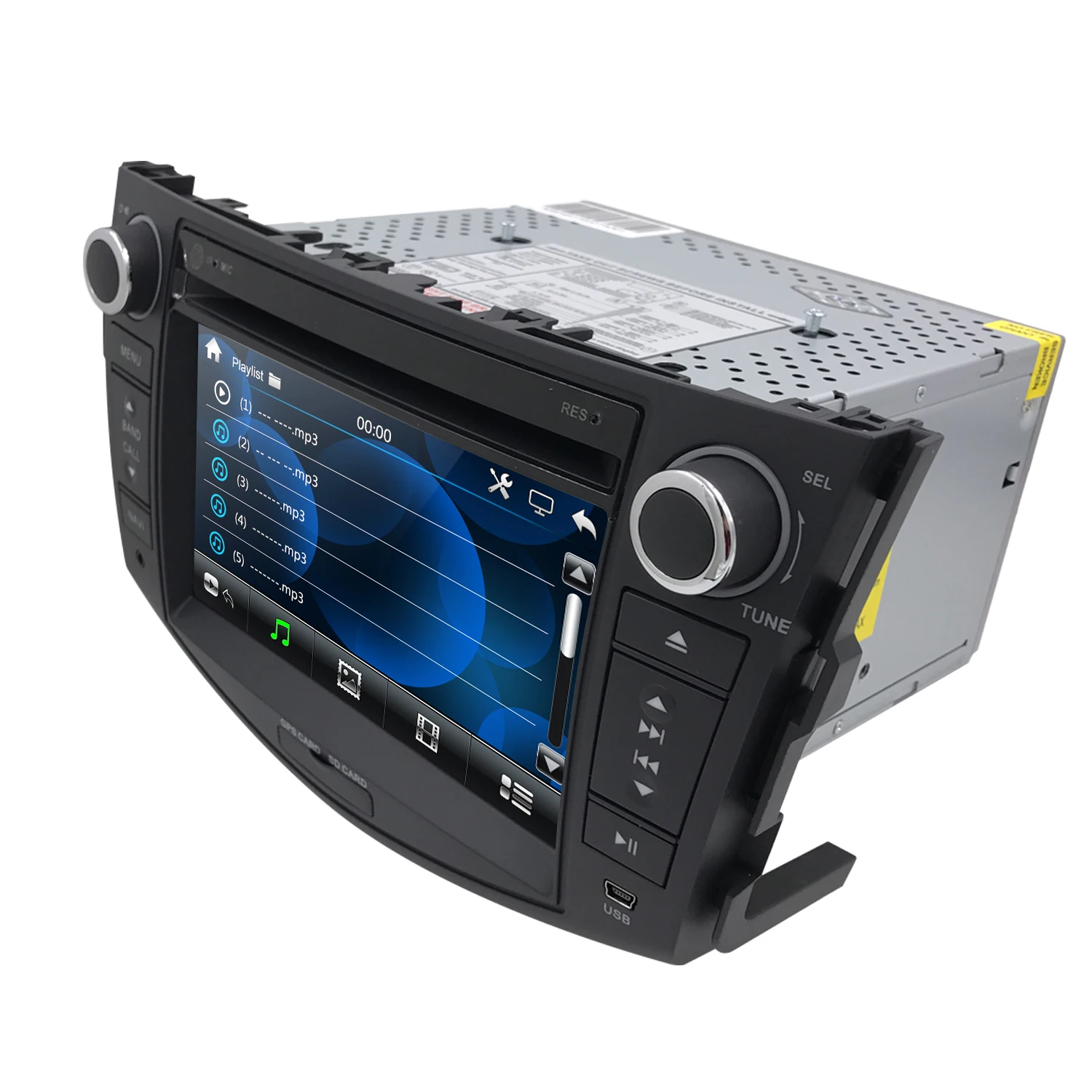 2022 hot sale 7inch double din car dvd player suitable for Toyota Rav4 car gps navigation with full HD mirror link  1080p