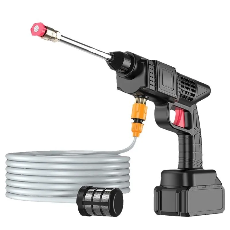 Factory Direct High-Pressure Wireless Electric Car Wash Machine Portable Power Spray Water Gun Lithium Household Use